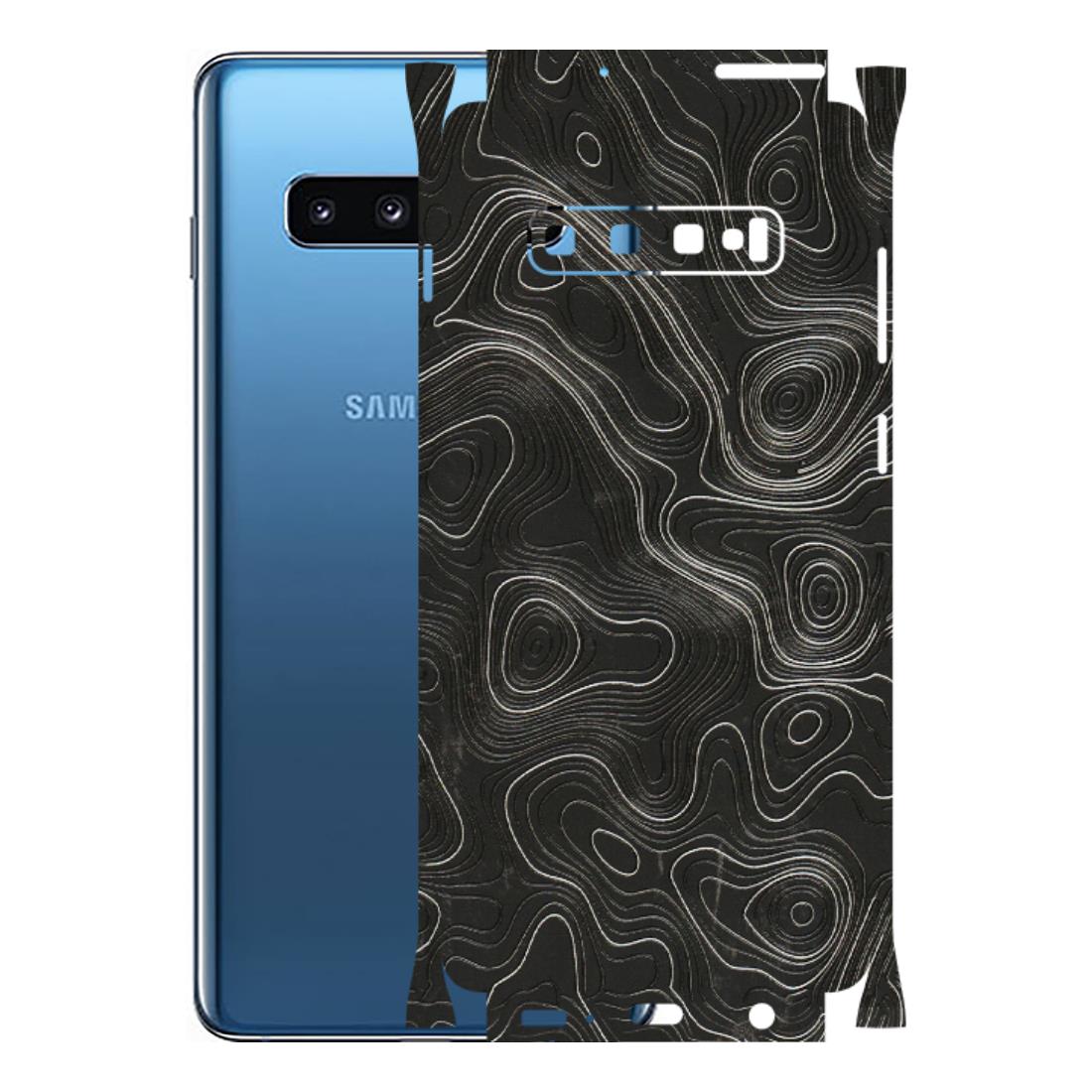 Samsung A/S Series Phone Skins (All Models) - Abstract White Line Map - 3D Embossed Finish (L-269) Samsung Galaxy S10 Plus