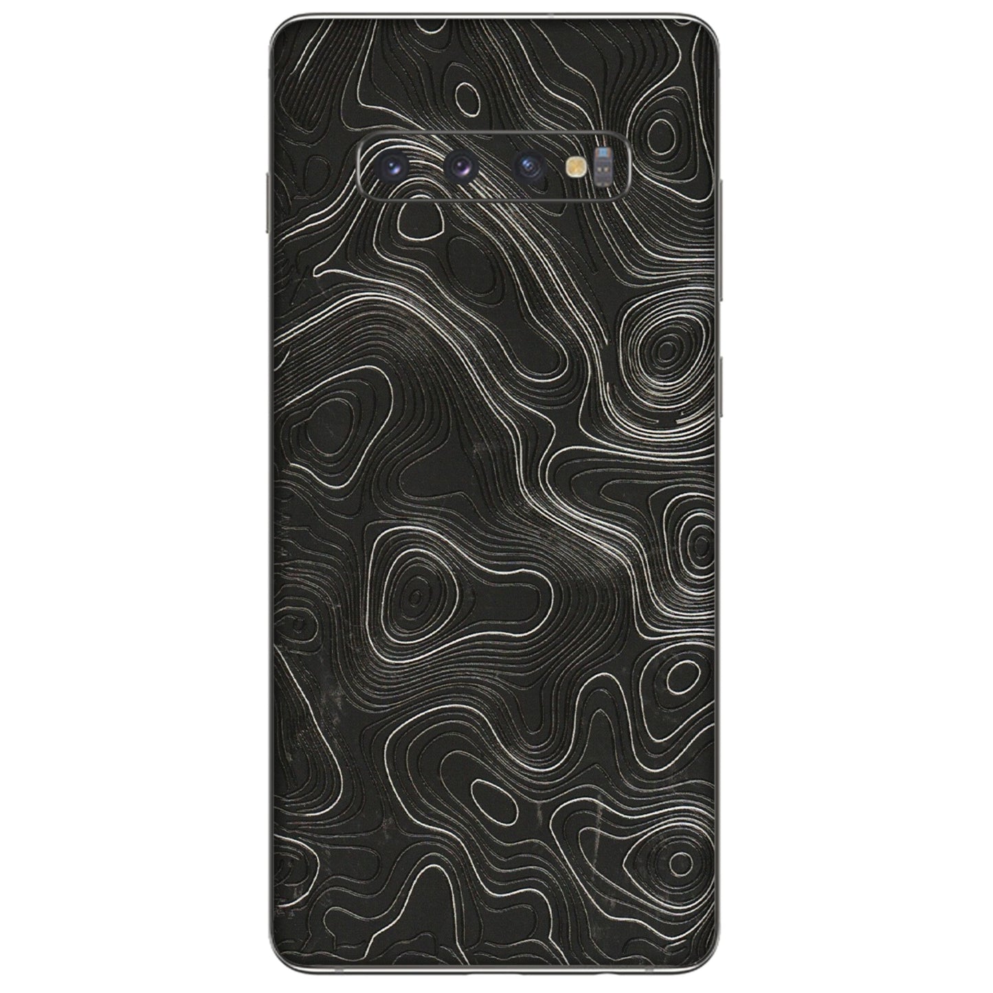 Samsung A/S Series Phone Skins (All Models) - Abstract White Line Map - 3D Embossed Finish (L-269) Samsung Galaxy S10 Plus