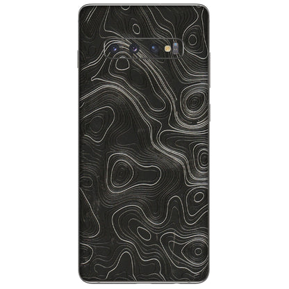 Samsung A/S Series Phone Skins (All Models) - Abstract White Line Map - 3D Embossed Finish (L-269) Samsung Galaxy S10 Plus