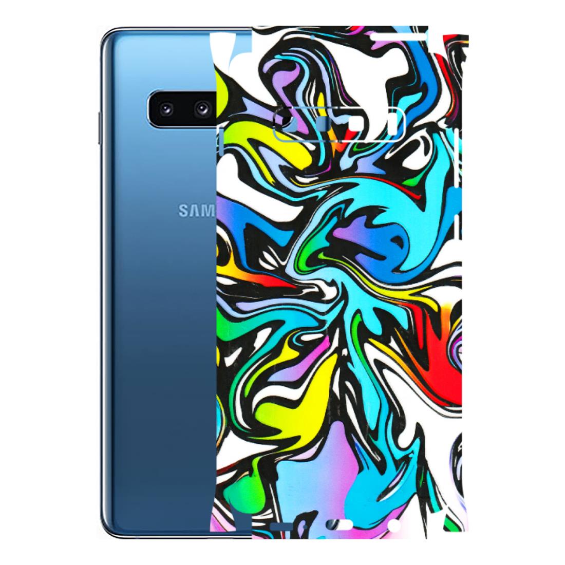Samsung A/S Series Phone Skins (All Models) - Abstract Colour Paints - 3D Embossed Finish (L-271) Samsung Galaxy S10 Plus