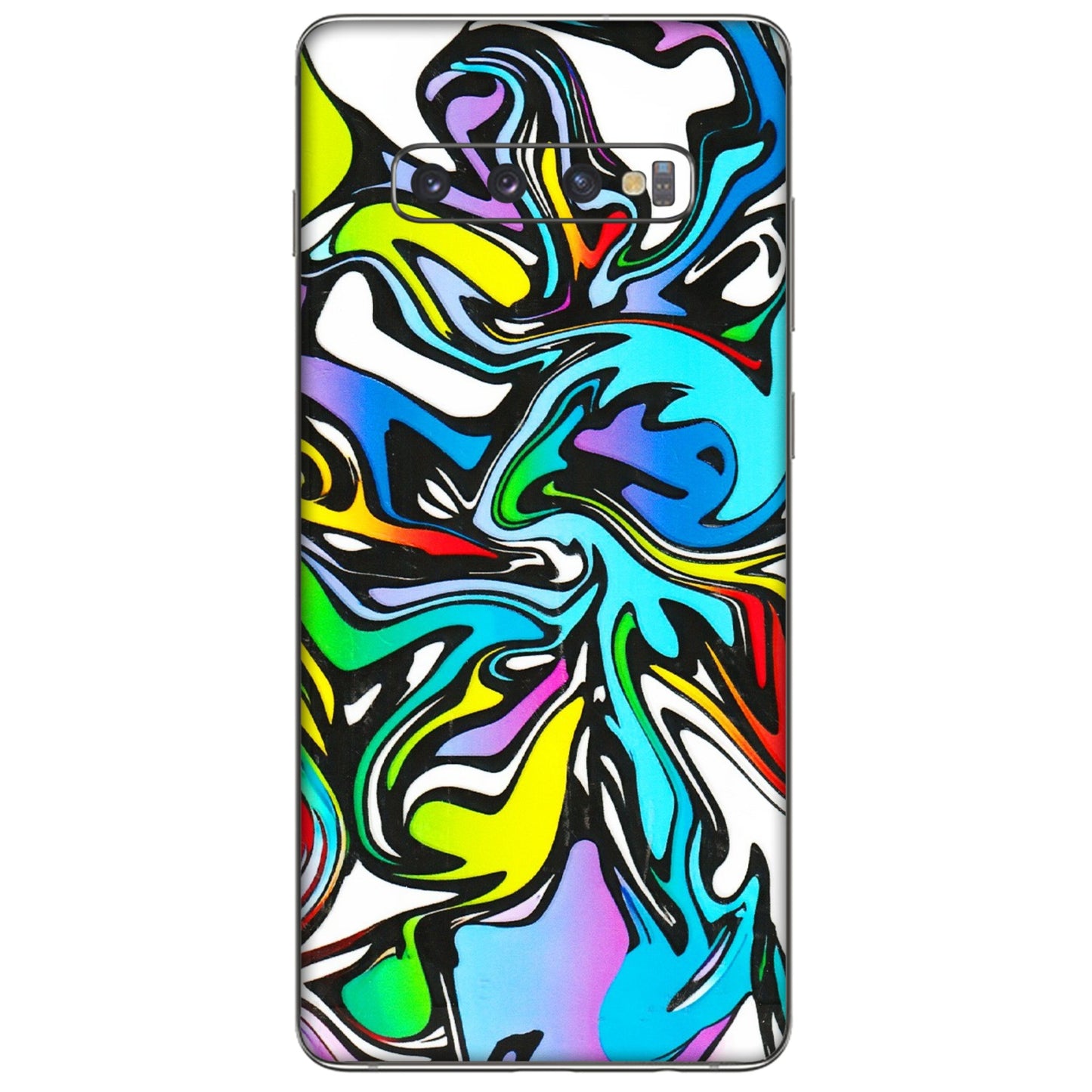Samsung A/S Series Phone Skins (All Models) - Abstract Colour Paints - 3D Embossed Finish (L-271) Samsung Galaxy S10 Plus
