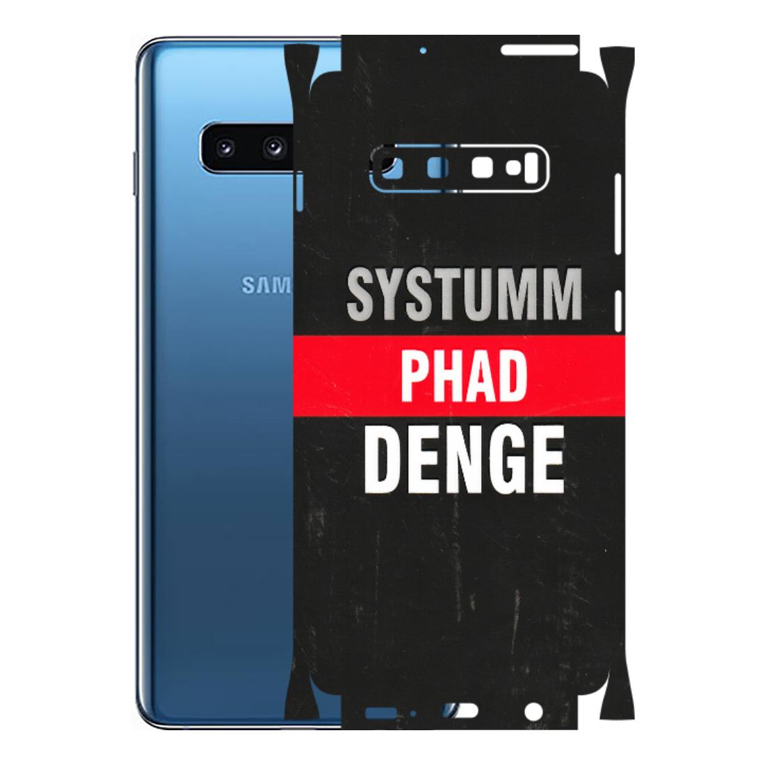 Samsung A/S Series Phone Skins (All Models) - Systumm Phad Denge - 3D Embossed Finish (L-278) Samsung Galaxy S10 Plus