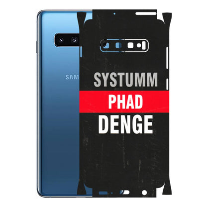 Samsung A/S Series Phone Skins (All Models) - Systumm Phad Denge - 3D Embossed Finish (L-278) Samsung Galaxy S10 Plus