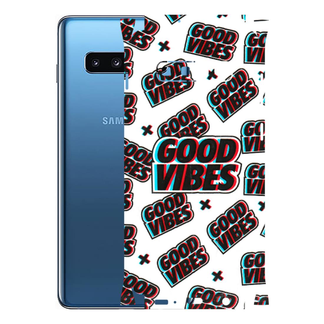 Samsung A/S Series Phone Skins (All Models) - Good Vibes - 3D Embossed Finish (L-282) Samsung Galaxy S10 Plus