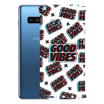 Samsung A/S Series Phone Skins (All Models) - Good Vibes - 3D Embossed Finish (L-282) Samsung Galaxy S10 Plus