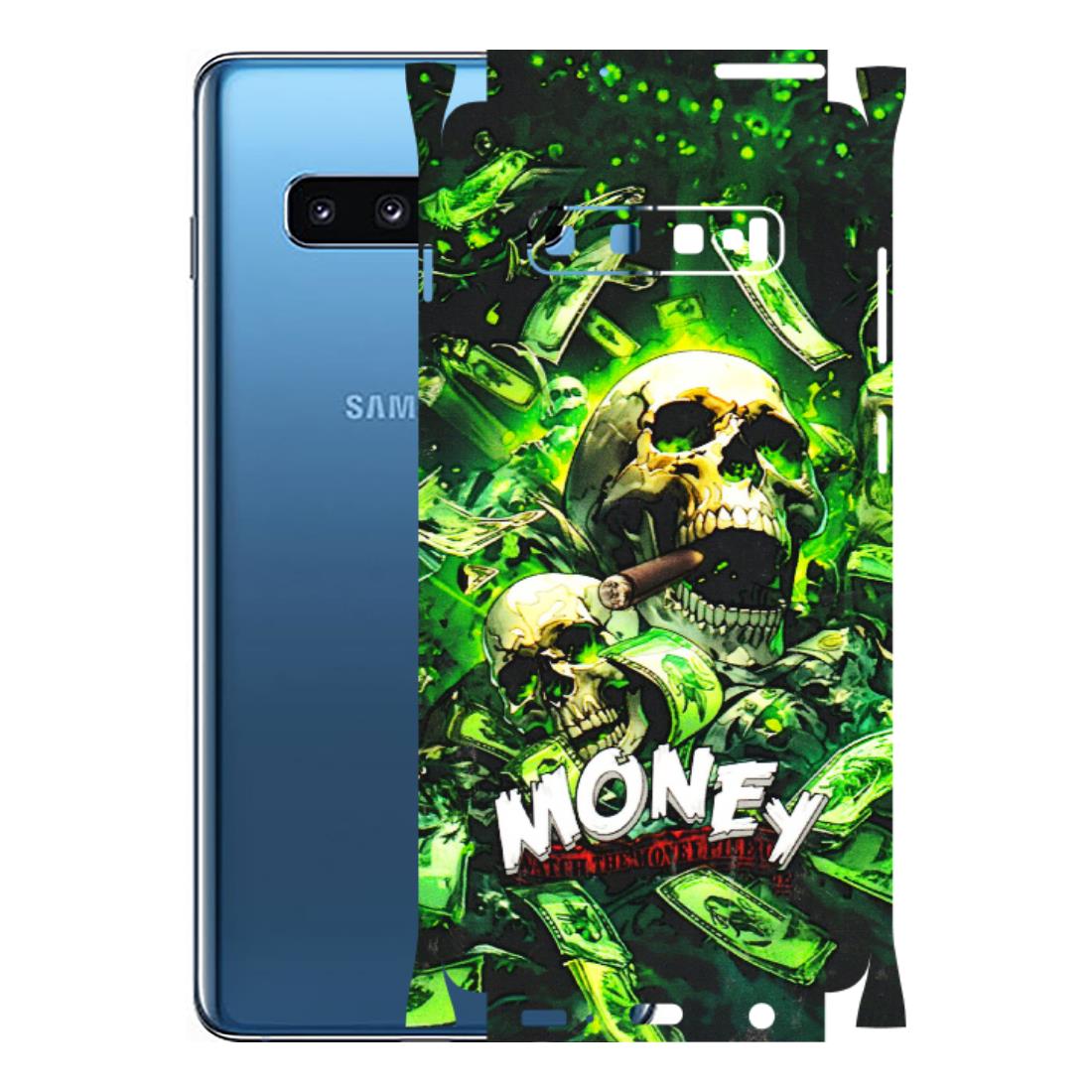 Samsung A/S Series Phone Skins (All Models) - Skull Money - 3D Embossed Finish (L-303) Samsung Galaxy S10 Plus