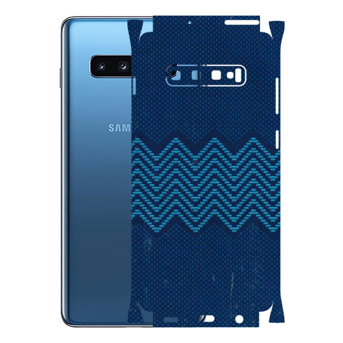 Samsung A/S Series Phone Skins (All Models) - Blue Sober Waves - 3D Embossed Finish (L-306) Samsung Galaxy S10 Plus