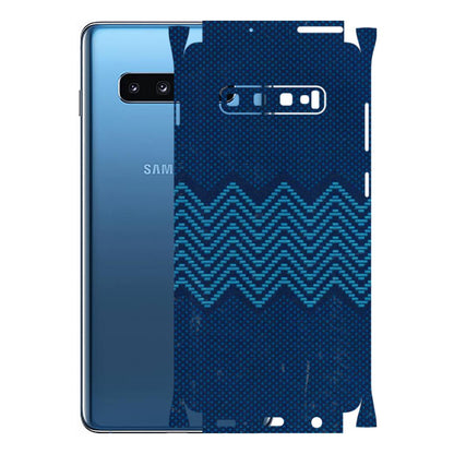 Samsung A/S Series Phone Skins (All Models) - Blue Sober Waves - 3D Embossed Finish (L-306) Samsung Galaxy S10 Plus