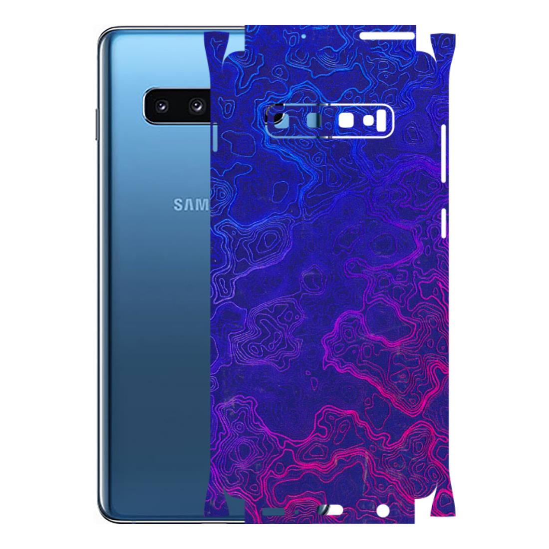 Samsung A/S Series Phone Skins (All Models) - Purple Ripples Swirl - 3D Embossed Finish (L-314) Samsung Galaxy S10 Plus