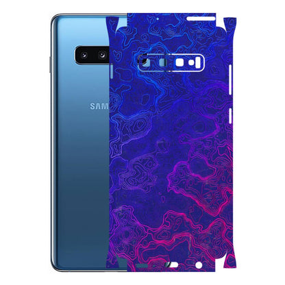 Samsung A/S Series Phone Skins (All Models) - Purple Ripples Swirl - 3D Embossed Finish (L-314) Samsung Galaxy S10 Plus