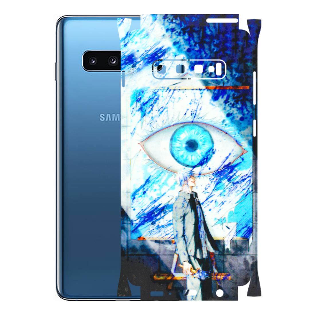Samsung A/S Series Phone Skins (All Models) - Anime Sea Blue Eye - 3D Embossed Finish (L-318) Samsung Galaxy S10 Plus