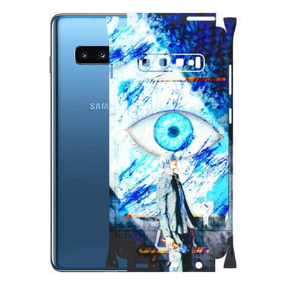 Samsung A/S Series Phone Skins (All Models) - Anime Sea Blue Eye - 3D Embossed Finish (L-318) Samsung Galaxy S10 Plus
