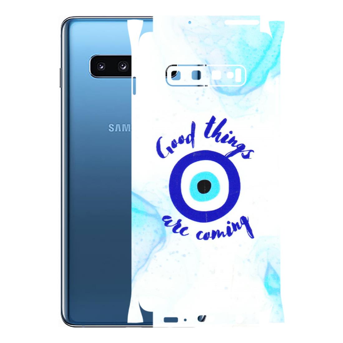 Samsung A/S Series Phone Skins (All Models) - Evil Eye Good Things Are Coming - 3D Embossed Finish (L-322) Samsung Galaxy S10 Plus