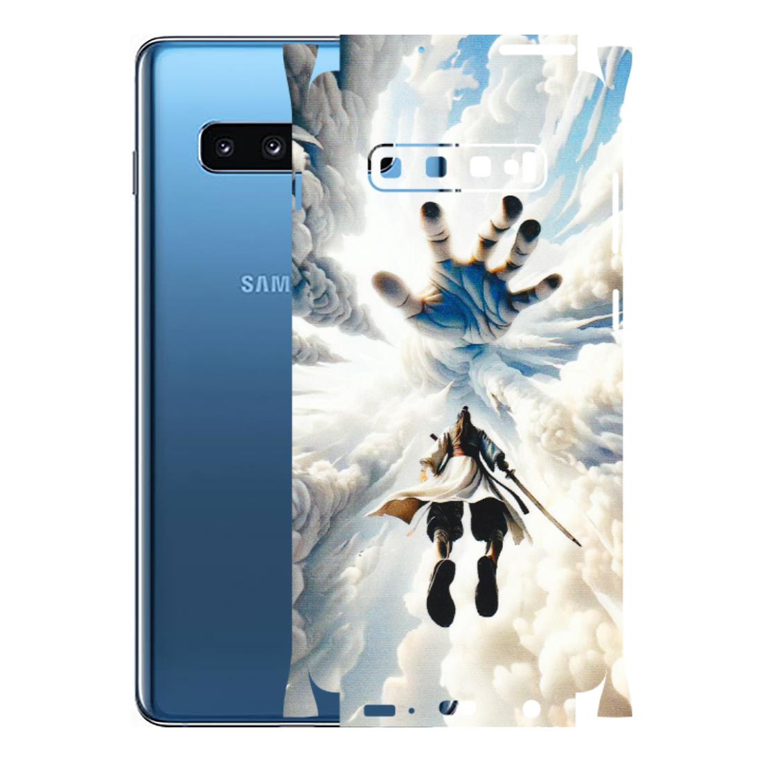 Samsung A/S Series Phone Skins (All Models) - Big Hand With Monkey King - 3D Embossed Finish (L-323) Samsung Galaxy S10 Plus