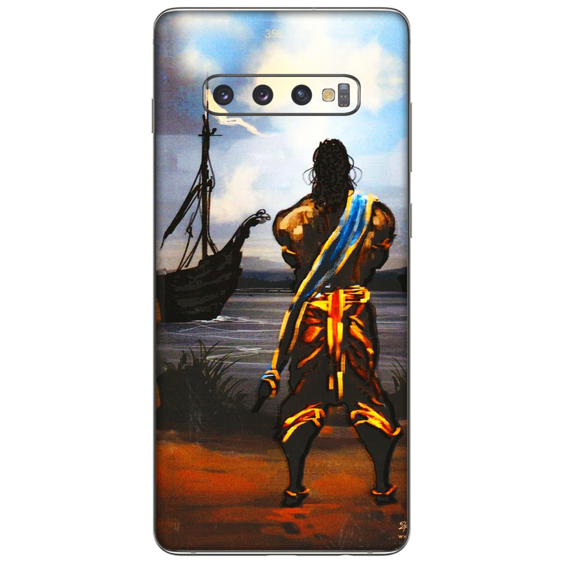 Samsung A/S Series Phone Skins (All Models) - Heavenly God Figure - 3D Embossed Finish (L-34) Samsung Galaxy S10 Plus