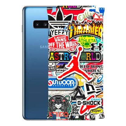 Samsung A/S Series Phone Skins (All Models) - Multi Brands Sticker Graffiti - 3D Embossed Finish (L-37) Samsung Galaxy S10 Plus