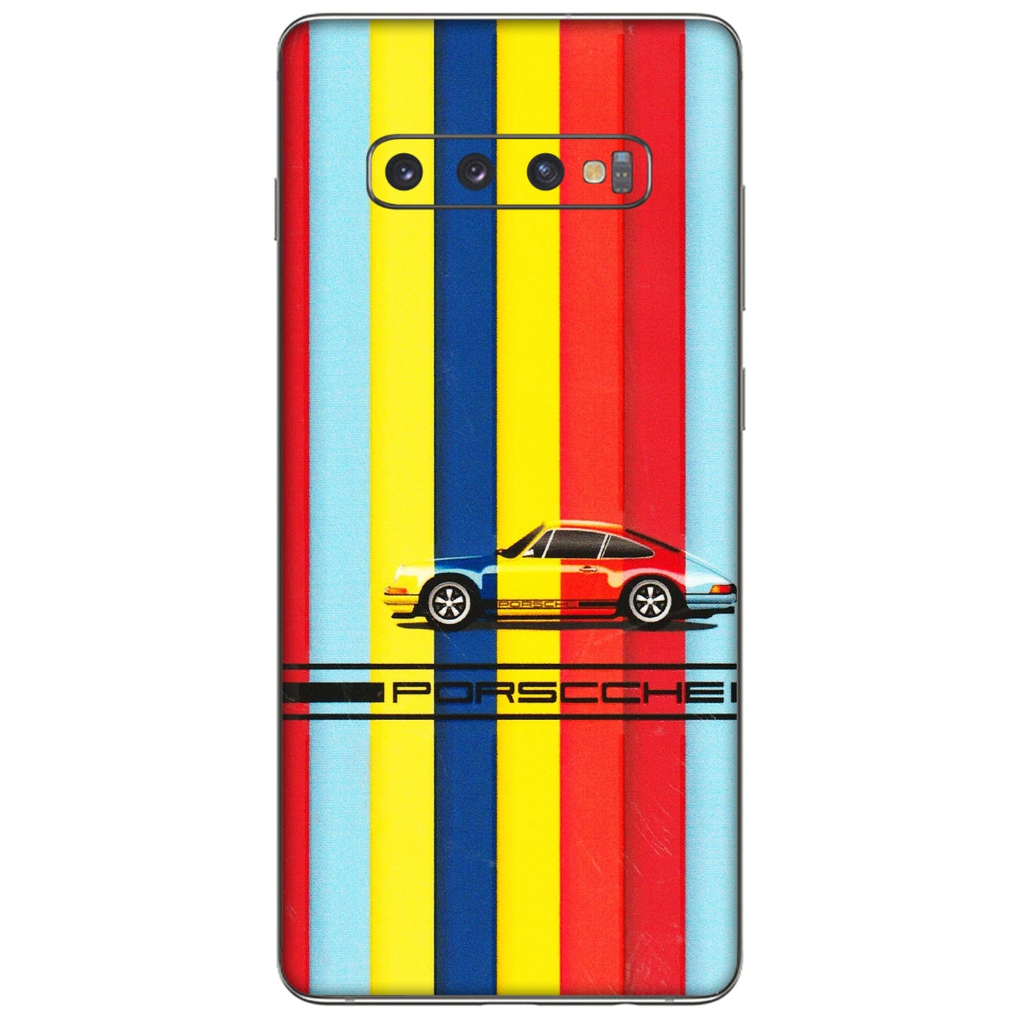 Samsung A/S Series Phone Skins (All Models) - Multicolour Porche - 3D Embossed Finish (L-39) Samsung Galaxy S10 Plus
