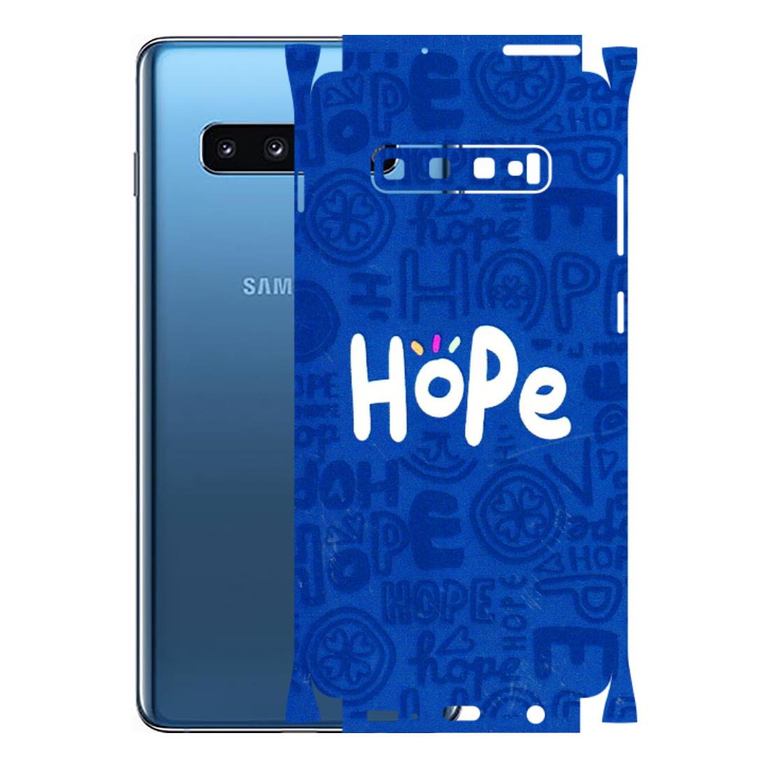 Samsung A/S Series Phone Skins (All Models) - Hope Doodles Blue - 3D Embossed Finish (L-43) Samsung Galaxy S10 Plus