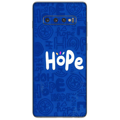 Samsung A/S Series Phone Skins (All Models) - Hope Doodles Blue - 3D Embossed Finish (L-43) Samsung Galaxy S10 Plus