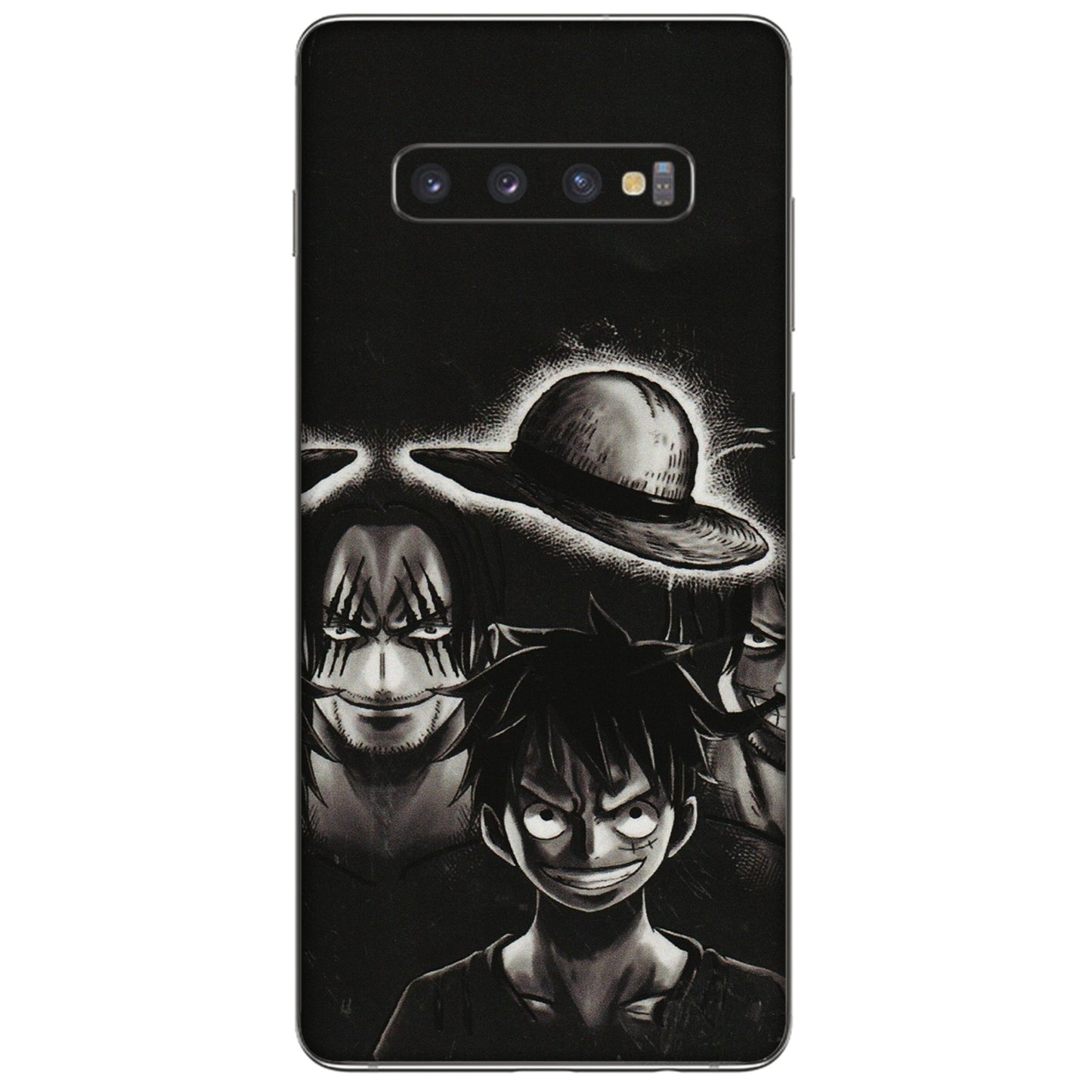 Samsung A/S Series Phone Skins (All Models) - Black Luffy Hat - 3D Embossed Finish (L-57) Samsung Galaxy S10 Plus