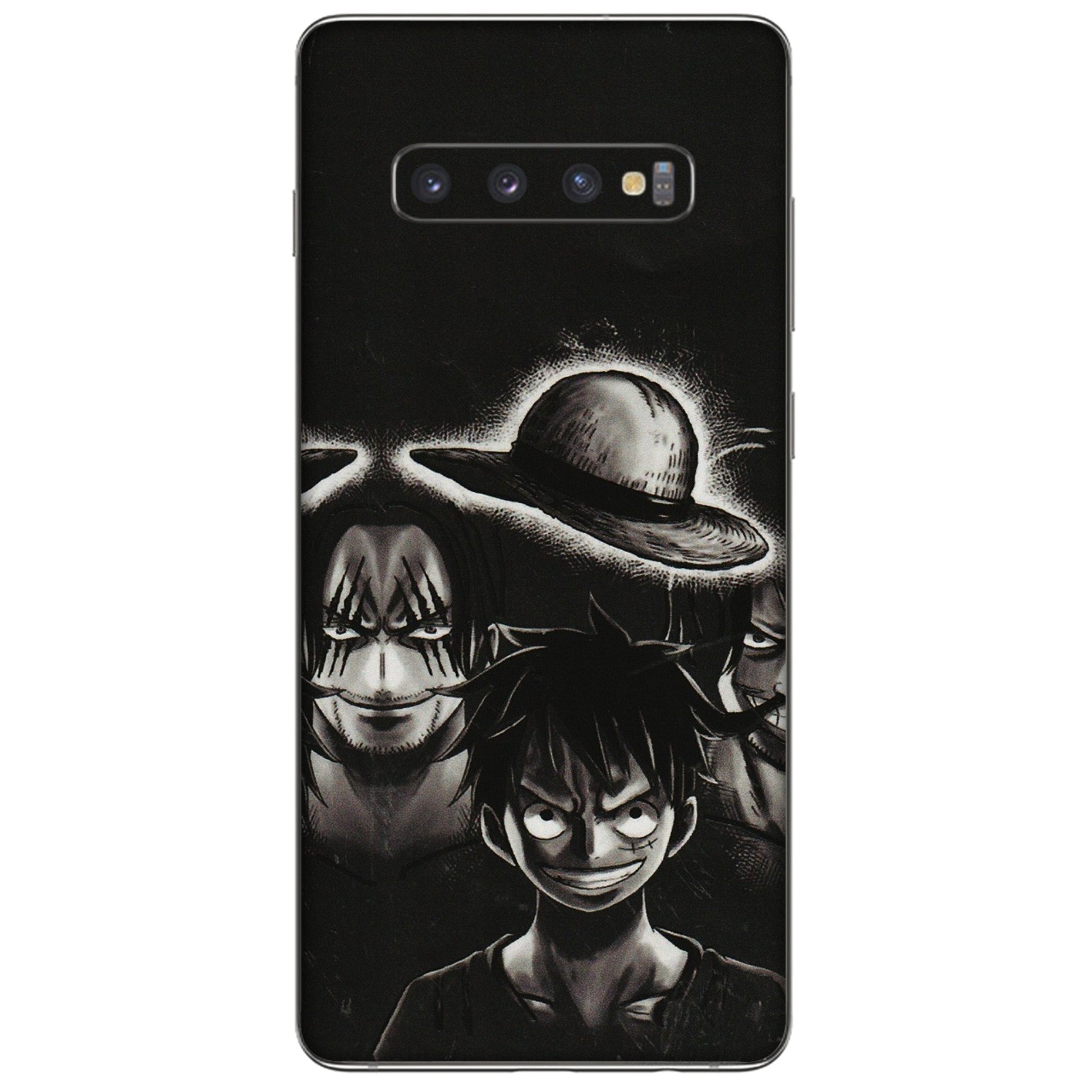 Samsung A/S Series Phone Skins (All Models) - Black Luffy Hat - 3D Embossed Finish (L-57) Samsung Galaxy S10 Plus