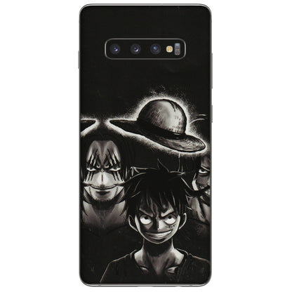 Samsung A/S Series Phone Skins (All Models) - Black Luffy Hat - 3D Embossed Finish (L-57) Samsung Galaxy S10 Plus