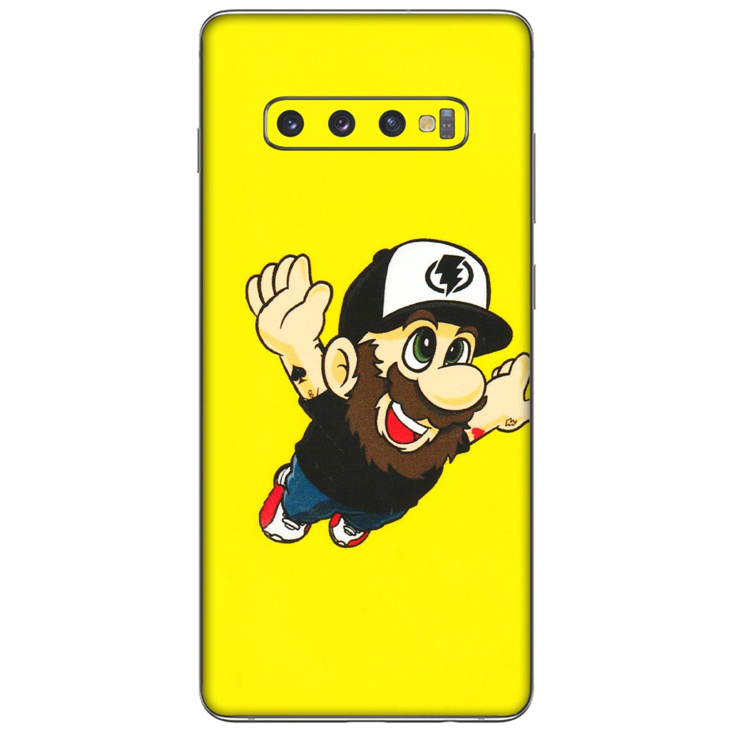 Samsung A/S Series Phone Skins (All Models) - Flying Beardo - 3D Embossed Finish (L-60) Samsung Galaxy S10 Plus