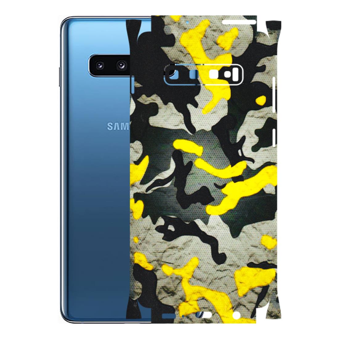 Samsung A/S Series Phone Skins (All Models) - Yellow Camouflage - 3D Embossed Finish (L-61) Samsung Galaxy S10 Plus