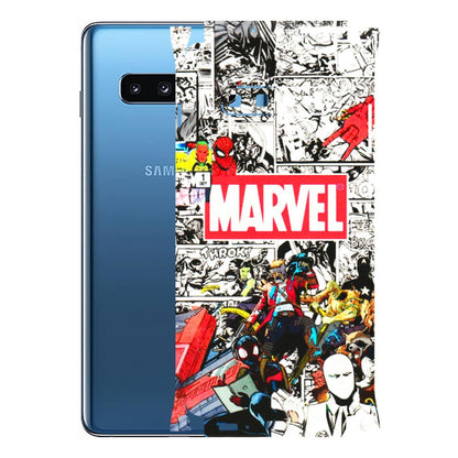 Samsung A/S Series Phone Skins (All Models) - Marvel Colorful Comic - 3D Embossed Finish (L-64) Samsung Galaxy S10 Plus