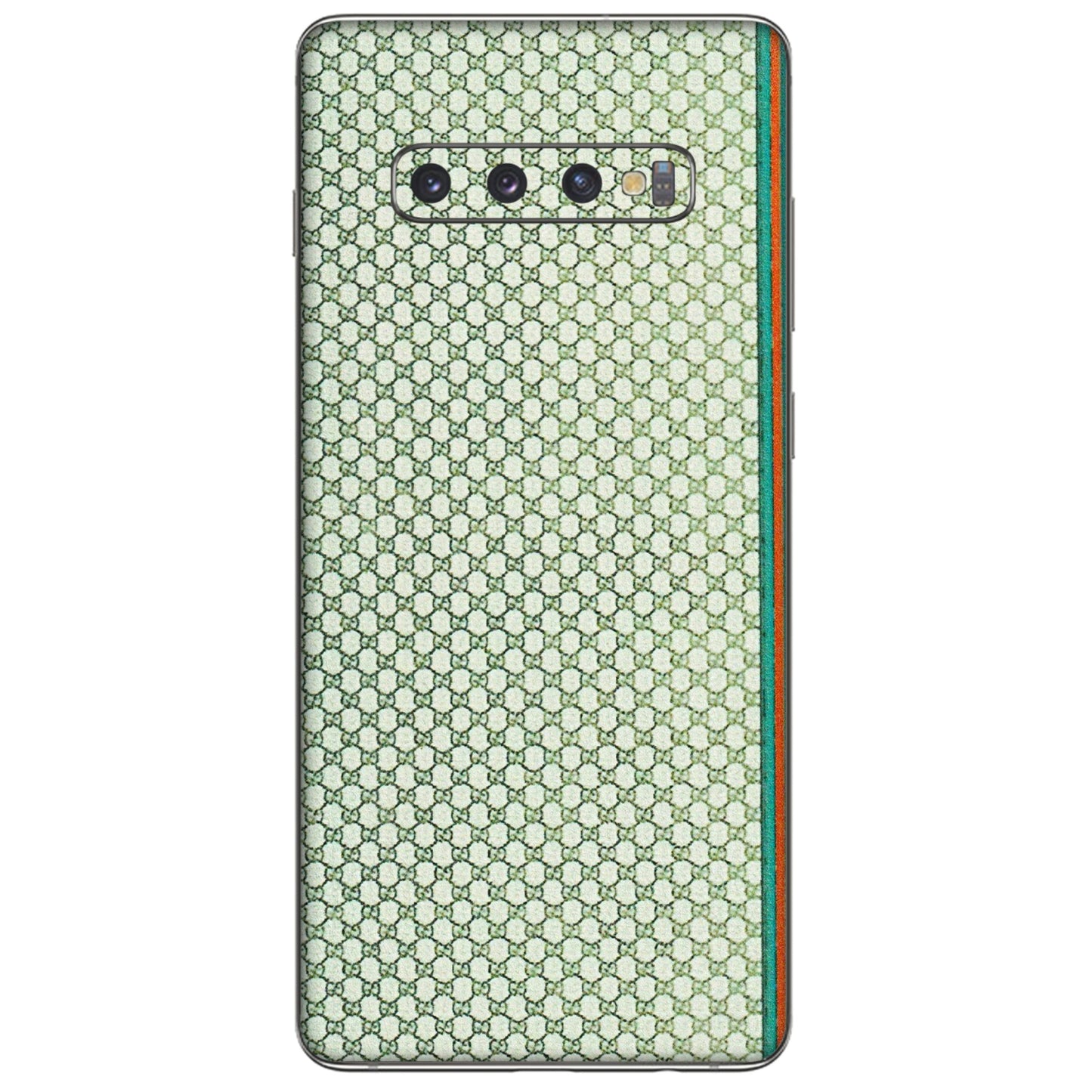 Samsung A/S Series Phone Skins (All Models) - Gucci Fabric Pattern - 3D Embossed Finish (L-73) Samsung Galaxy S10 Plus
