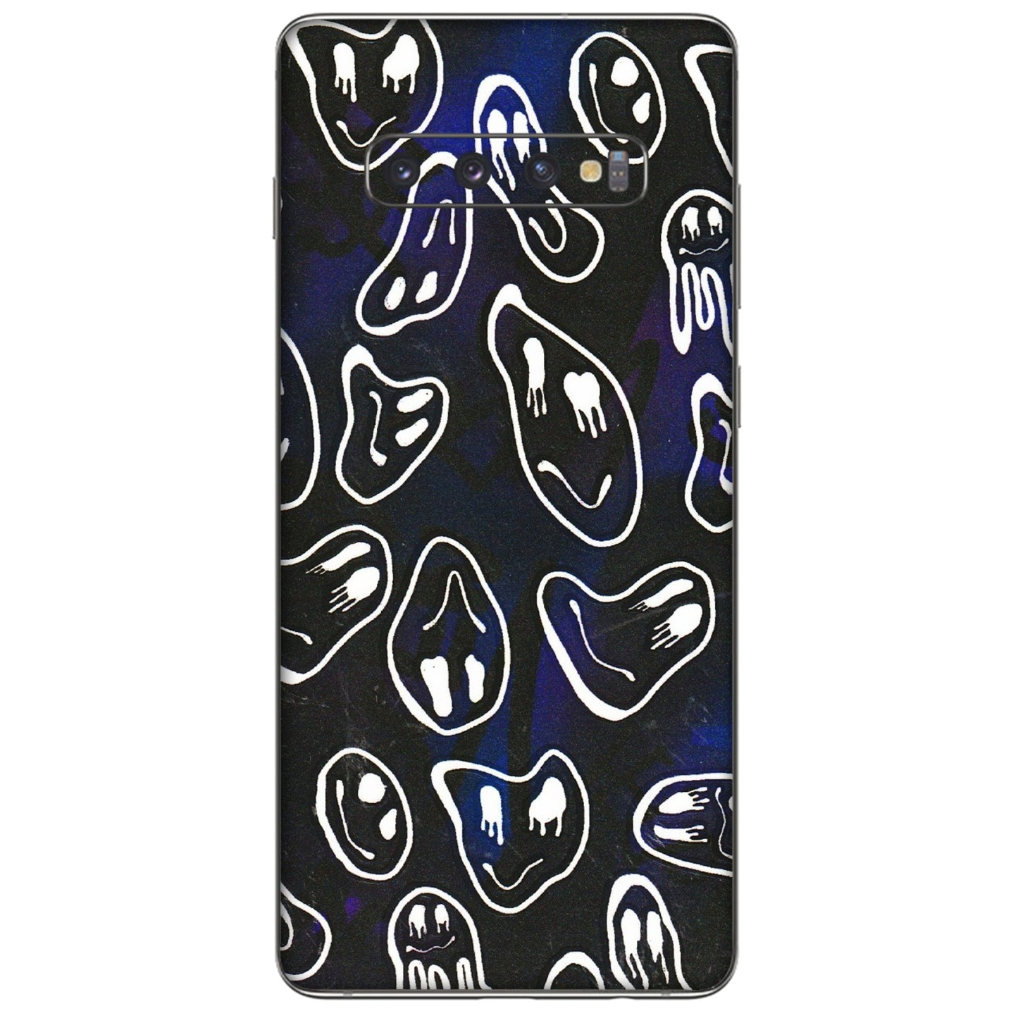 Samsung A/S Series Phone Skins (All Models) - Distorted Smileys - 3D Embossed Finish (L-92) Samsung Galaxy S10 Plus