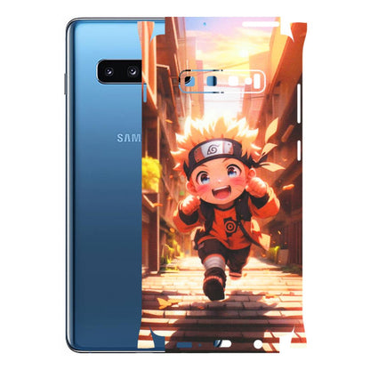 Samsung A/S Series Phone Skins (All Models) - Naruto Cute Toon Running - Matte Finish (M-04) Samsung Galaxy S10 Plus