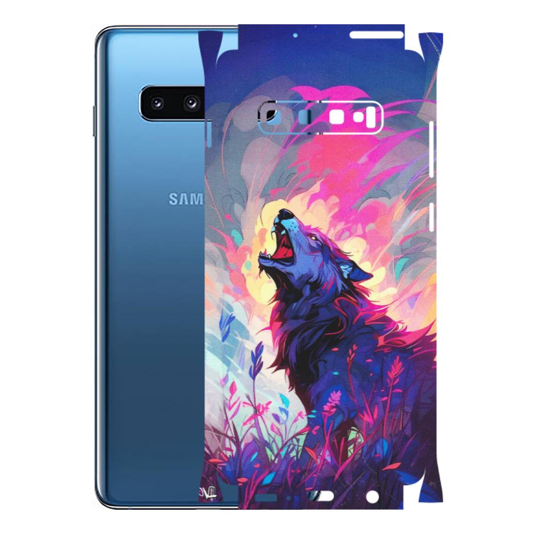 Samsung A/S Series Phone Skins (All Models) - New Wild Wolf Abstract - Matte Finish (M-125) Samsung Galaxy S10 Plus