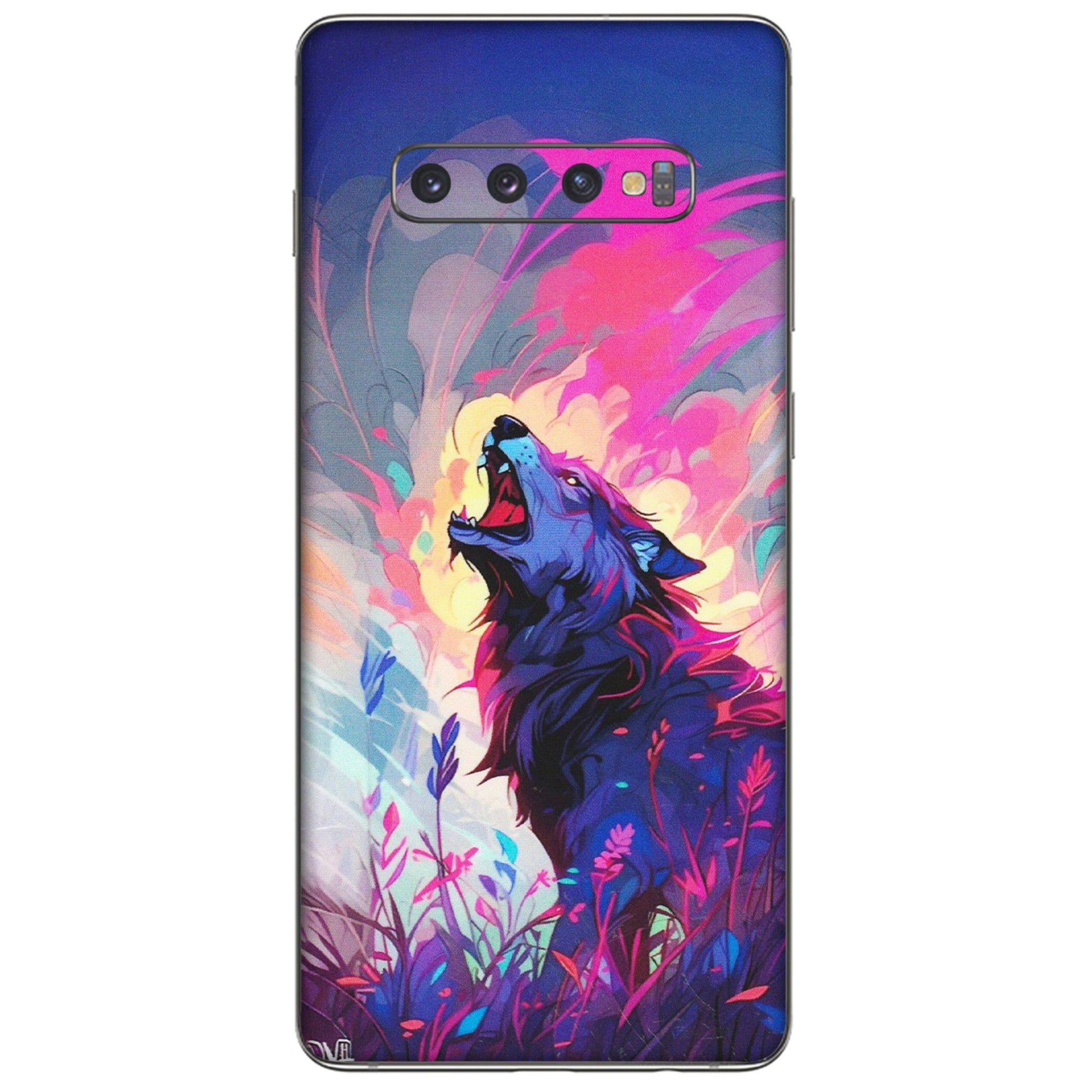 Samsung A/S Series Phone Skins (All Models) - New Wild Wolf Abstract - Matte Finish (M-125) Samsung Galaxy S10 Plus