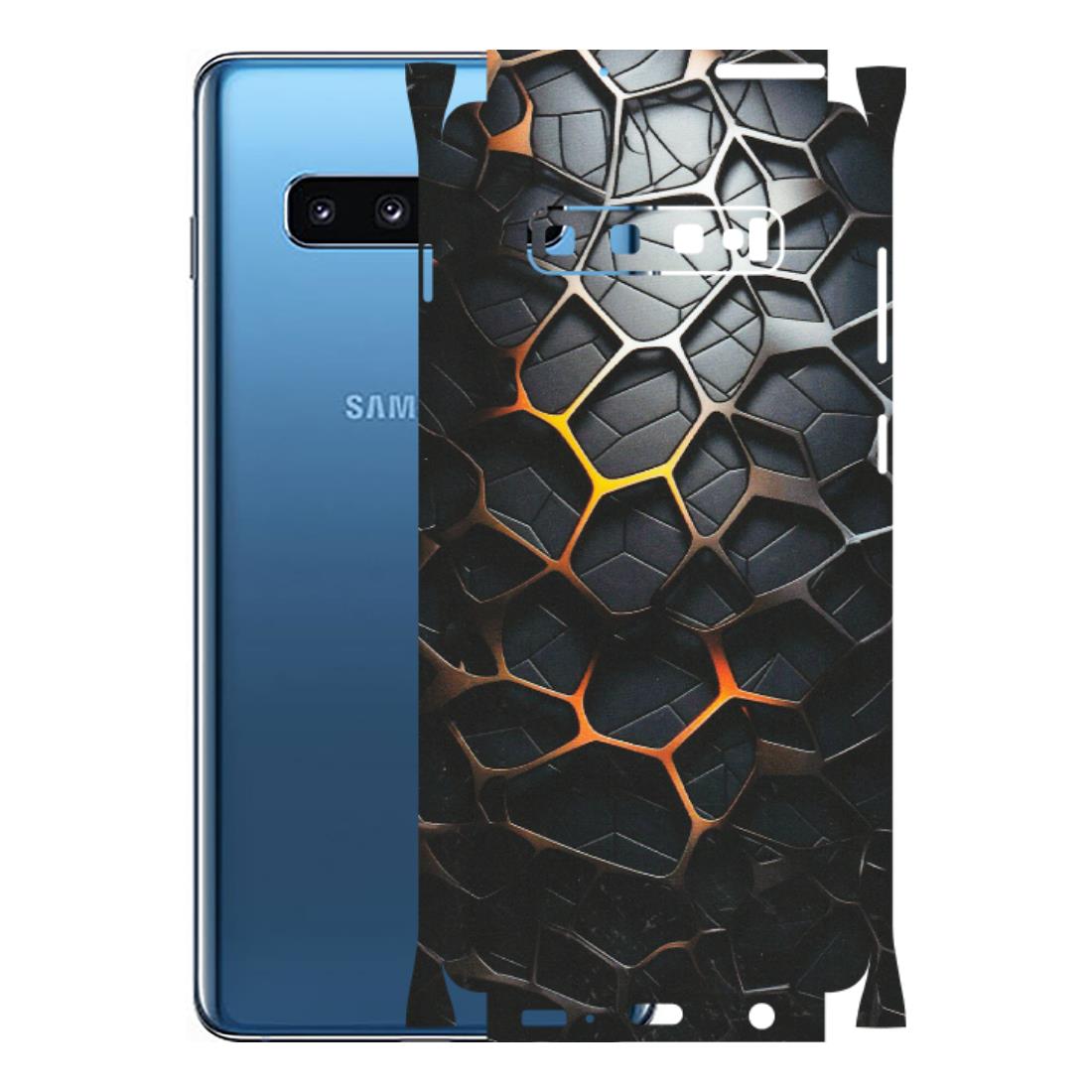 Samsung A/S Series Phone Skins (All Models) - New Abstract Graphite Tiles - Matte Finish (M-130) Samsung Galaxy S10 Plus