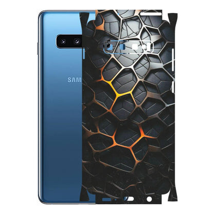 Samsung A/S Series Phone Skins (All Models) - New Abstract Graphite Tiles - Matte Finish (M-130) Samsung Galaxy S10 Plus
