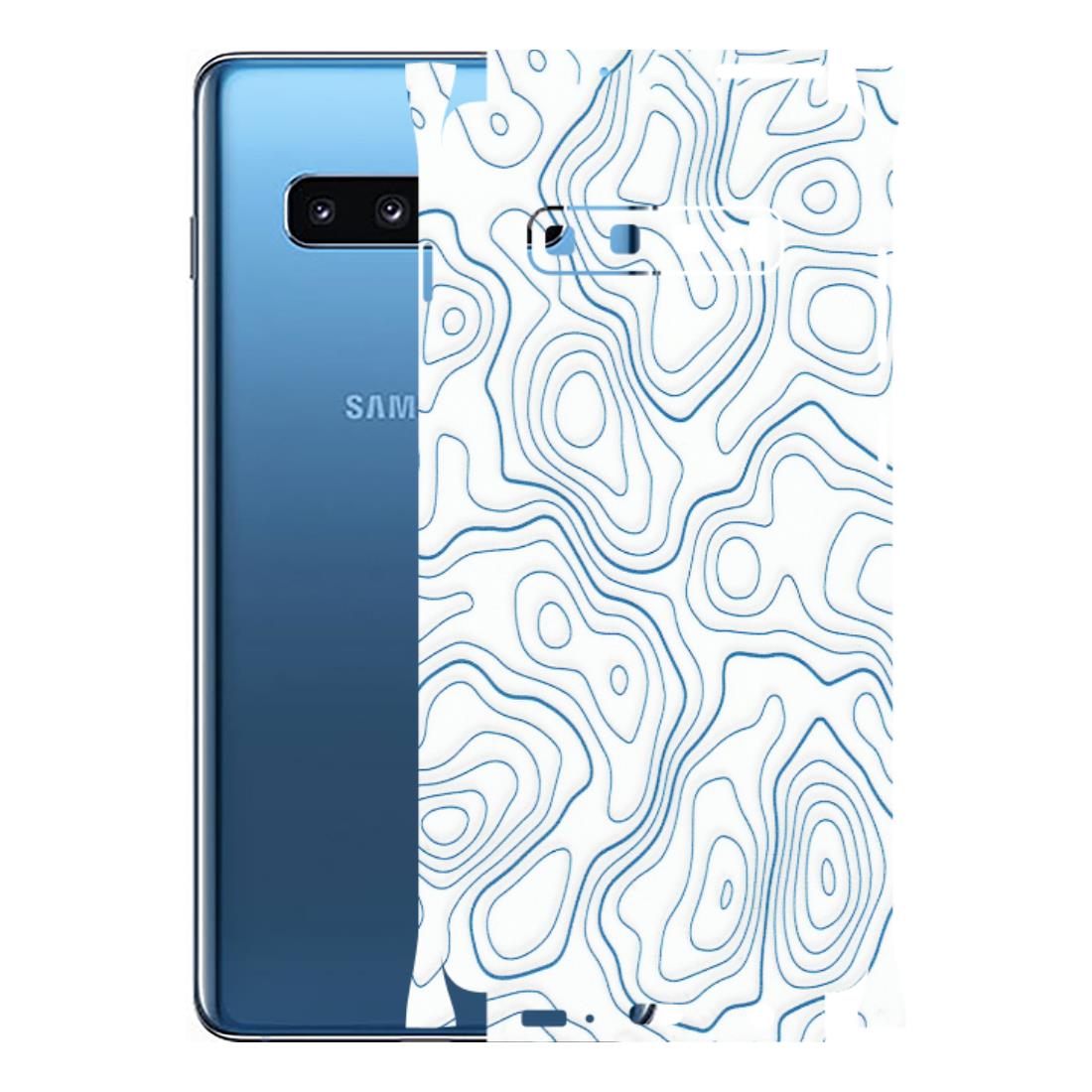 Samsung A/S Series Phone Skins (All Models) - Blue And White Swirls - Matte Finish (M-139) Samsung Galaxy S10 Plus