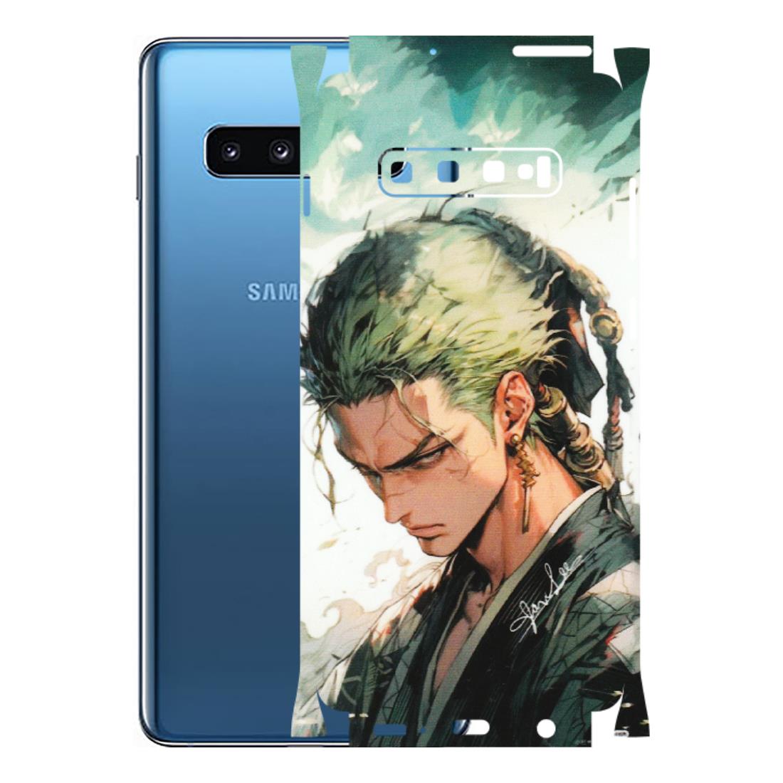 Samsung A/S Series Phone Skins (All Models) - New Roronoa Zoro One Picece Anime - Matte Finish (M-140) Samsung Galaxy S10 Plus