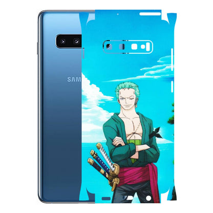 Samsung A/S Series Phone Skins (All Models) - Cool Swordman Zoro Anime - Matte Finish (M-143) Samsung Galaxy S10 Plus