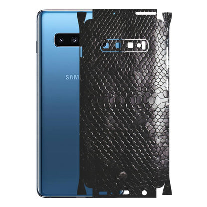 Samsung A/S Series Phone Skins (All Models) - Black Snack Leather - Matte Finish (M-147) Samsung Galaxy S10 Plus