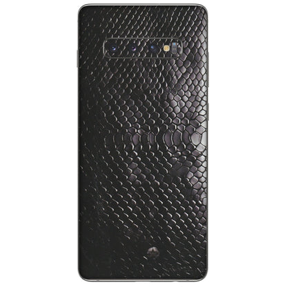 Samsung A/S Series Phone Skins (All Models) - Black Snack Leather - Matte Finish (M-147) Samsung Galaxy S10 Plus