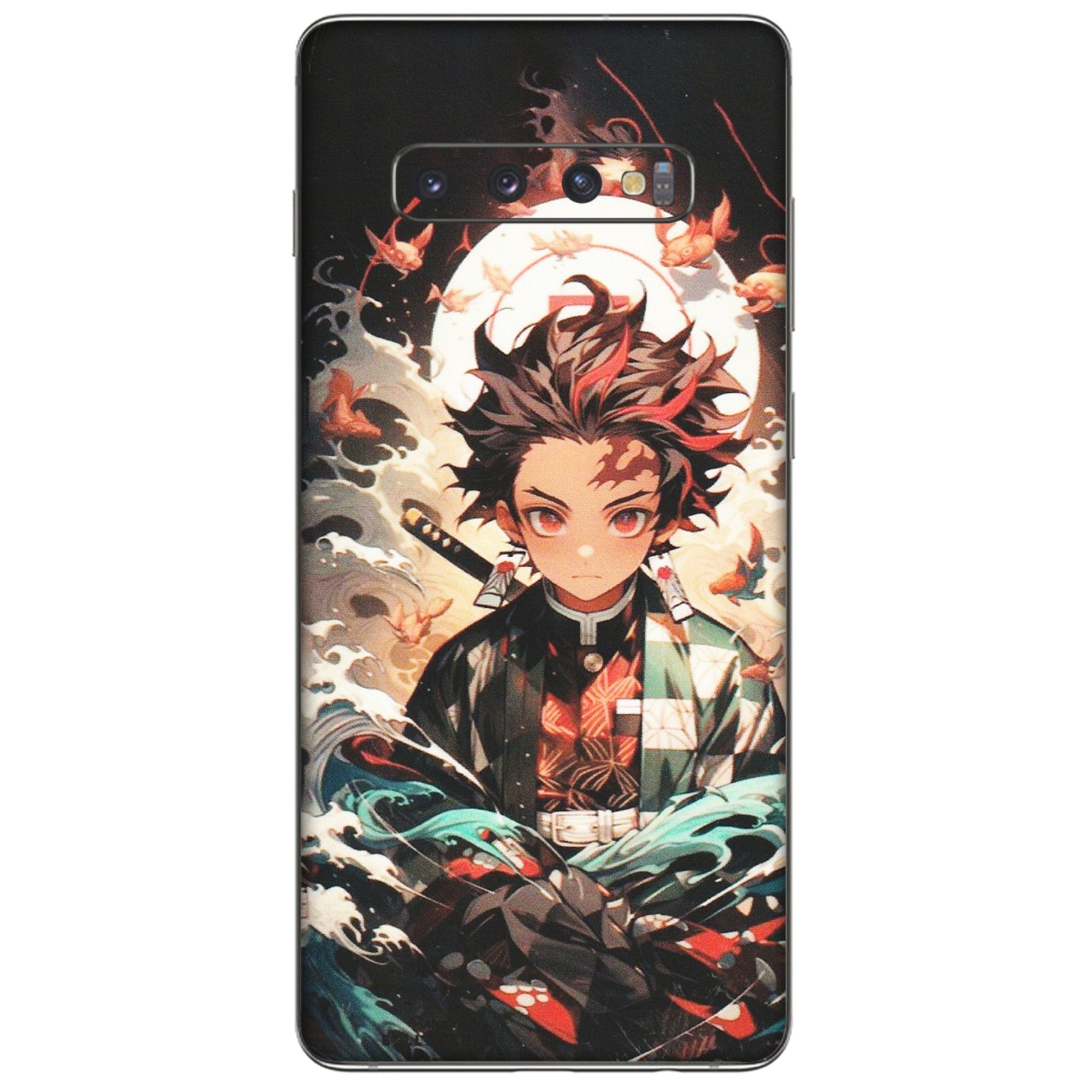Samsung A/S Series Phone Skins (All Models) - Tanjiro Demon Slayer Anime - Matte Finish (M-158) Samsung Galaxy S10 Plus