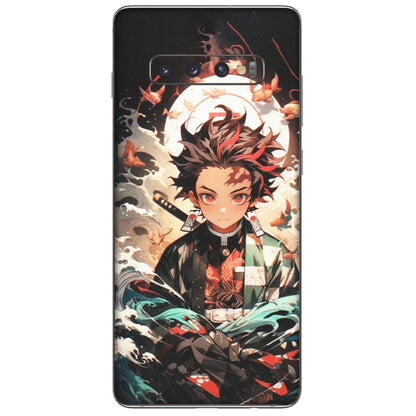 Samsung A/S Series Phone Skins (All Models) - Tanjiro Demon Slayer Anime - Matte Finish (M-158) Samsung Galaxy S10 Plus