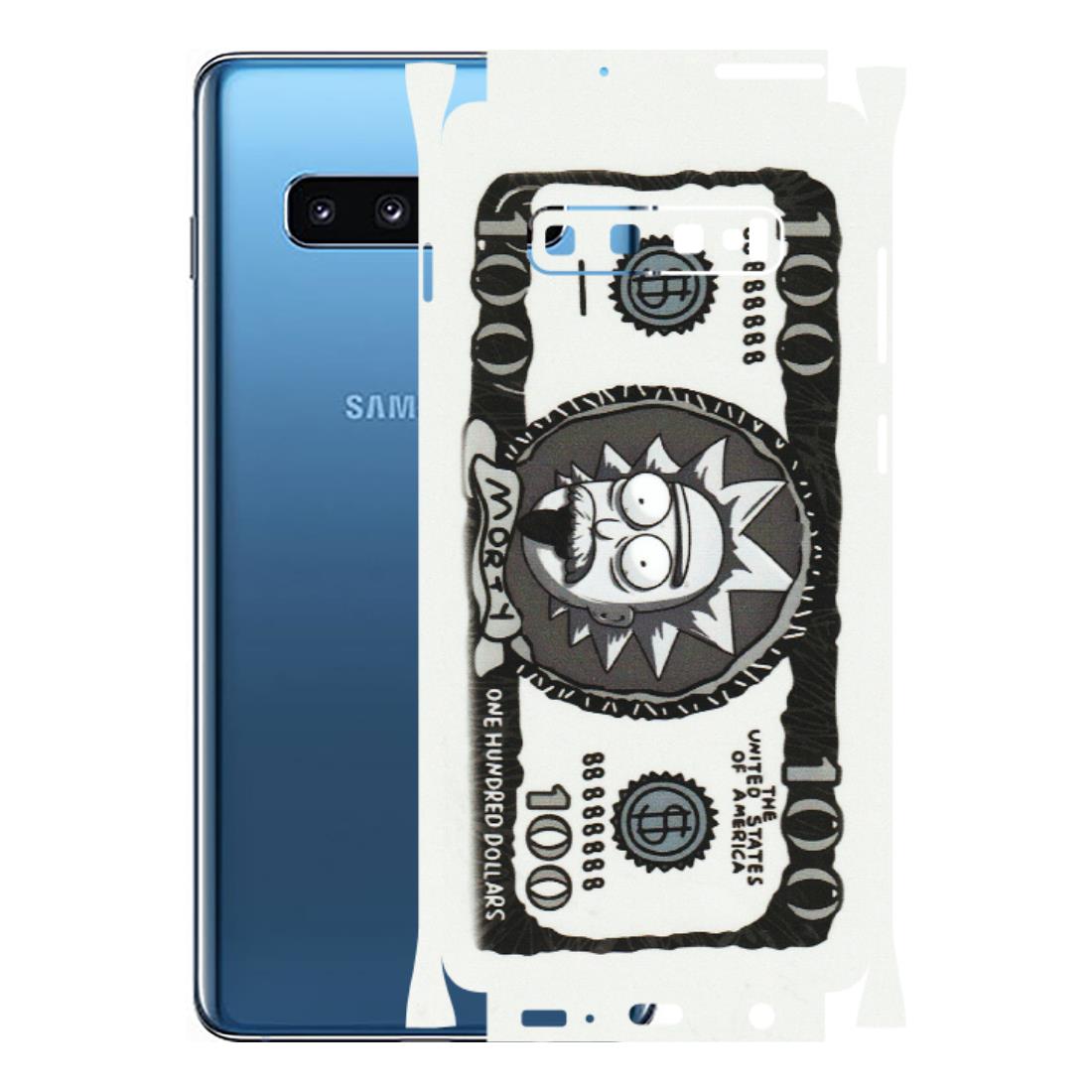 Samsung A/S Series Phone Skins (All Models) - Rick And Morty Hundred Dollar Anime - Matte Finish (M-161) Samsung Galaxy S10 Plus
