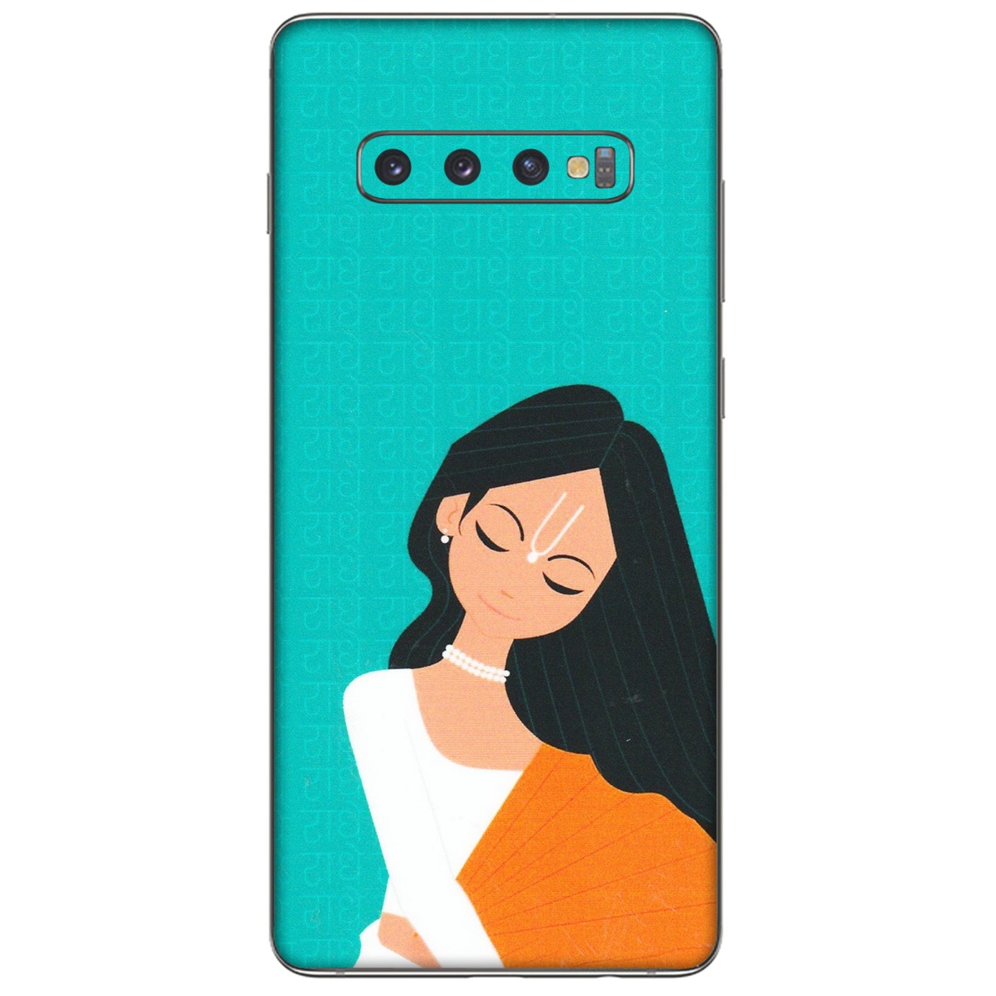 Samsung A/S Series Phone Skins (All Models) - Radhe Radhe With Hindu Symbol - Matte Finish (M-164) Samsung Galaxy S10 Plus