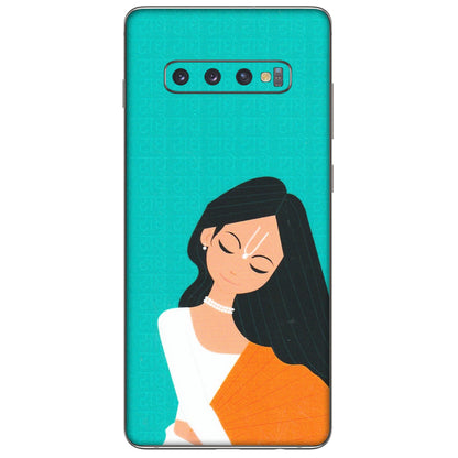 Samsung A/S Series Phone Skins (All Models) - Radhe Radhe With Hindu Symbol - Matte Finish (M-164) Samsung Galaxy S10 Plus