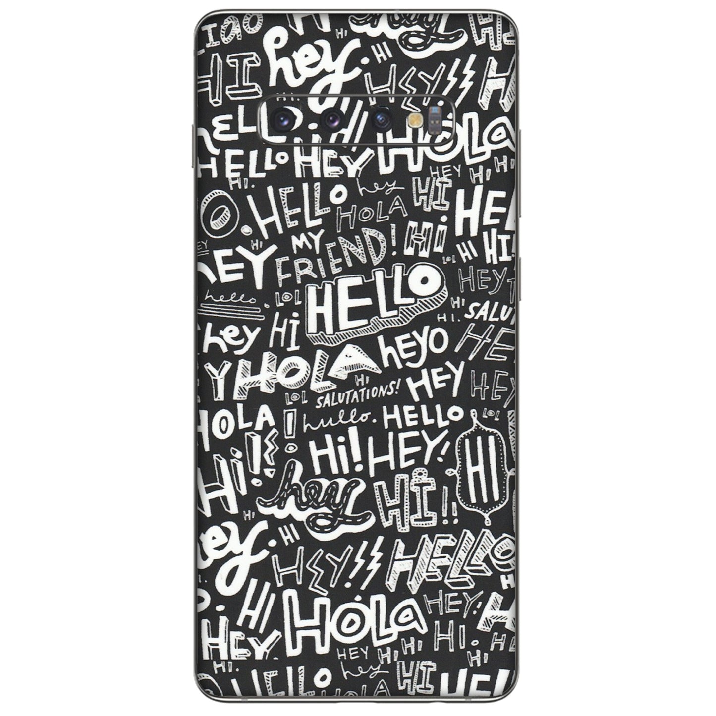 Samsung A/S Series Phone Skins (All Models) - Hi Hello Doodles - Matte Finish (M-25) Samsung Galaxy S10 Plus