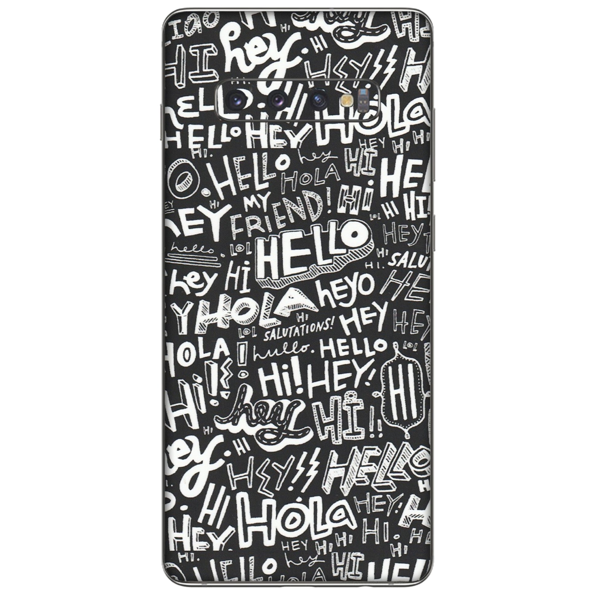 Samsung A/S Series Phone Skins (All Models) - Hi Hello Doodles - Matte Finish (M-25) Samsung Galaxy S10 Plus