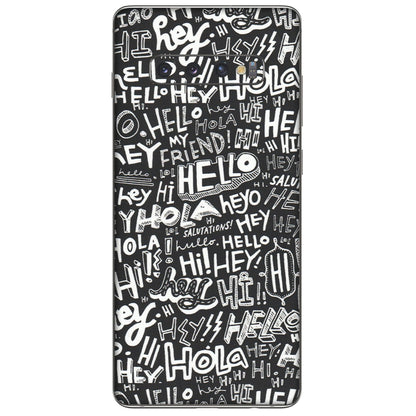 Samsung A/S Series Phone Skins (All Models) - Hi Hello Doodles - Matte Finish (M-25) Samsung Galaxy S10 Plus