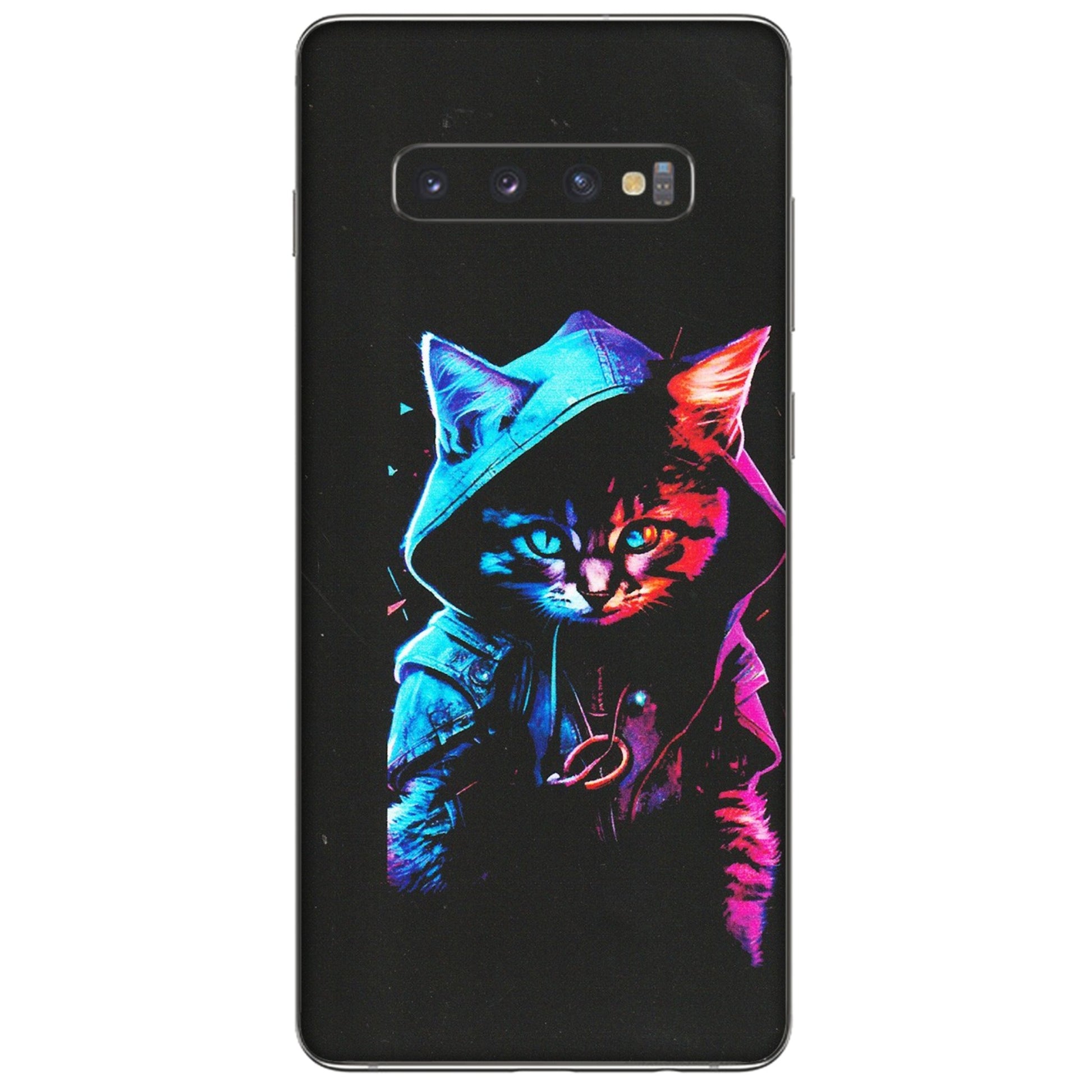 Samsung A/S Series Phone Skins (All Models) - Cyberpunk Cat - Matte Finish (M-45) Samsung Galaxy S10 Plus